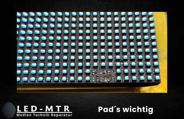 LED Modul Reparatur Vorher-Nachher – Pixel-Austausch LED-MTR
